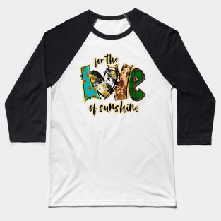 For the Love of Sunshine Vibrant Heart Motif Baseball T-Shirt